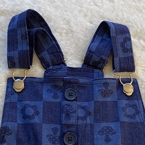 Overall Shorts Mushroom & Flowers Pattern Size Small NEW - Picture 4 of 10